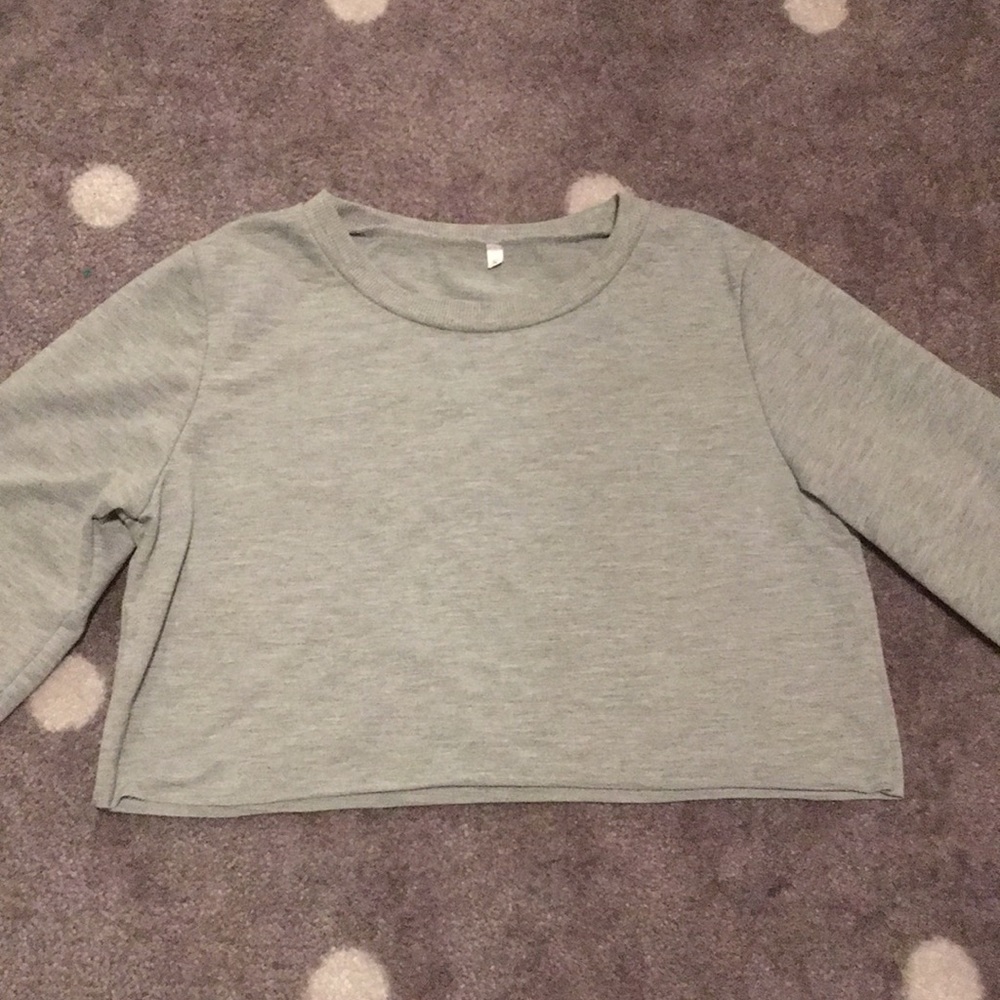 Grey crop top
